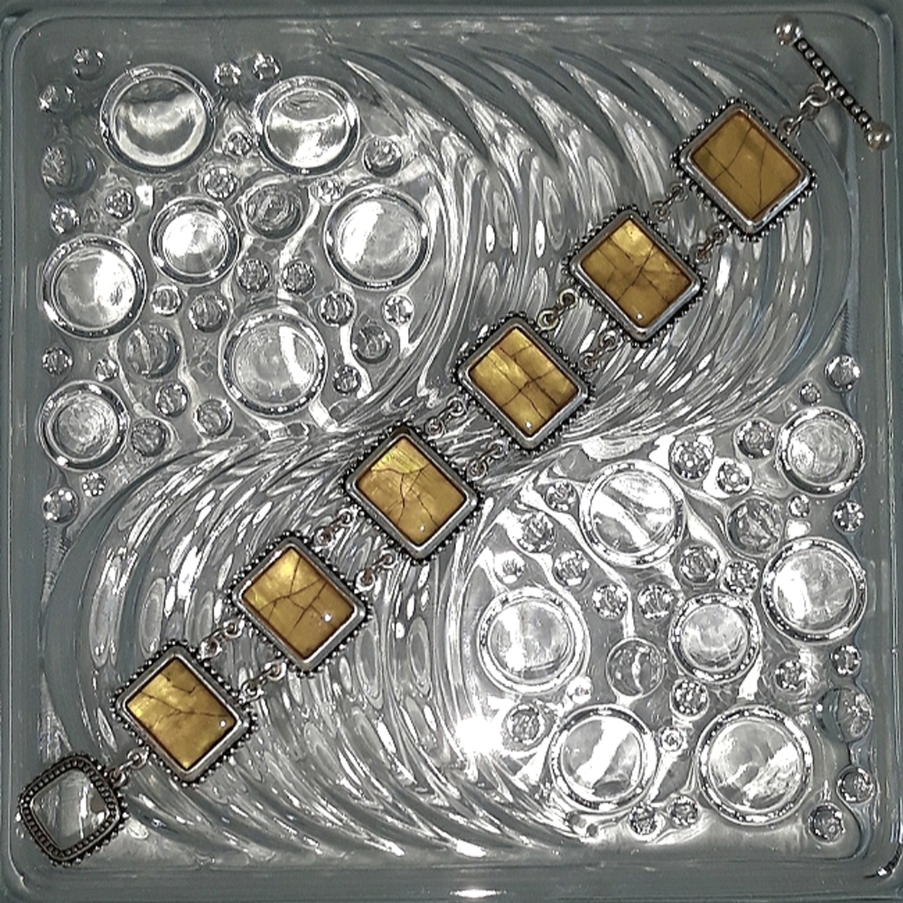 Premier Designs reversible panel link bracelet